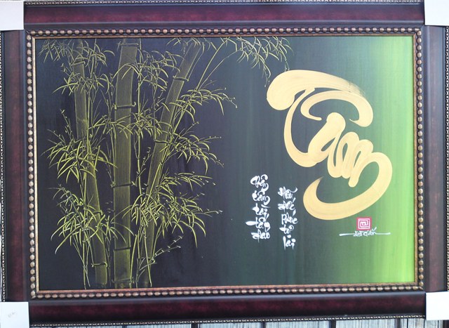 tranh thêu chữ tâm tnc01