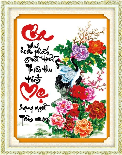 Tranh Thêu Cha Mẹ tnc03