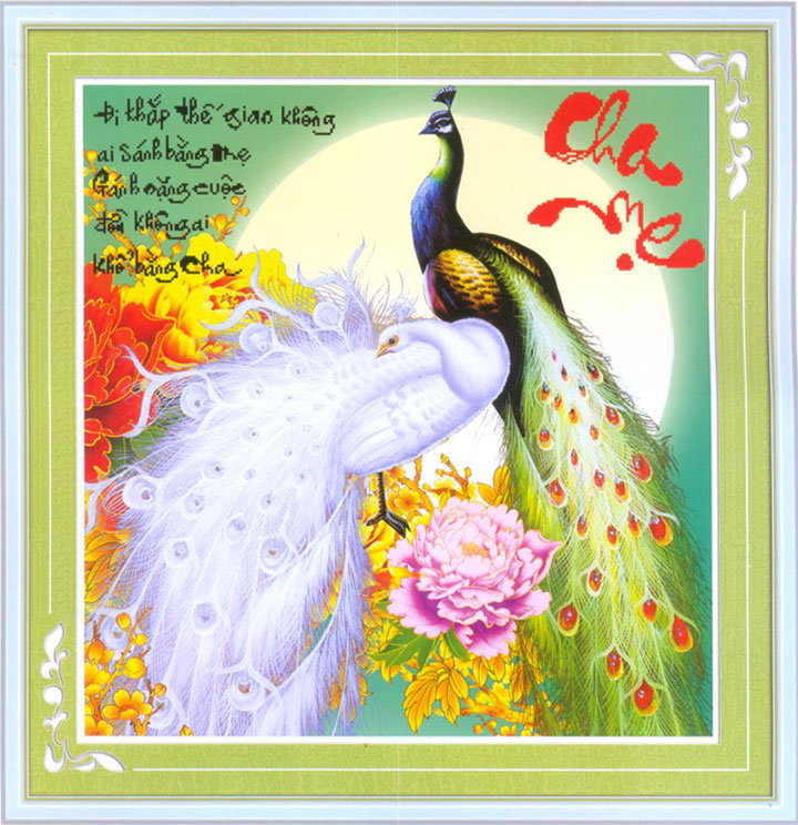 Tranh Thêu Cha Mẹ tnc06