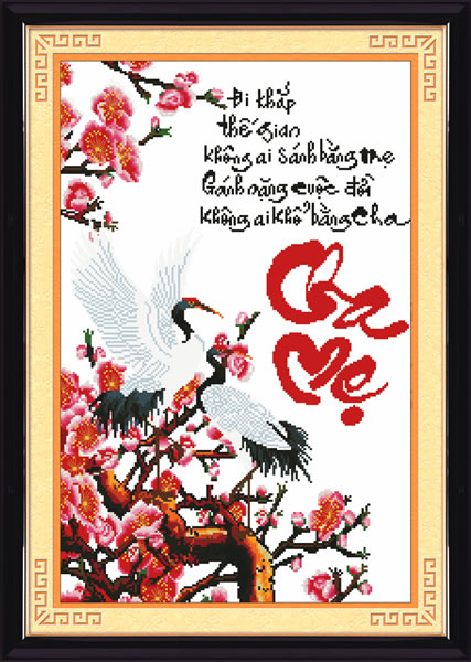 Tranh Thêu Cha Mẹ tnc011