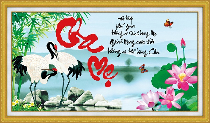 Tranh Thêu Cha Mẹ tnc017