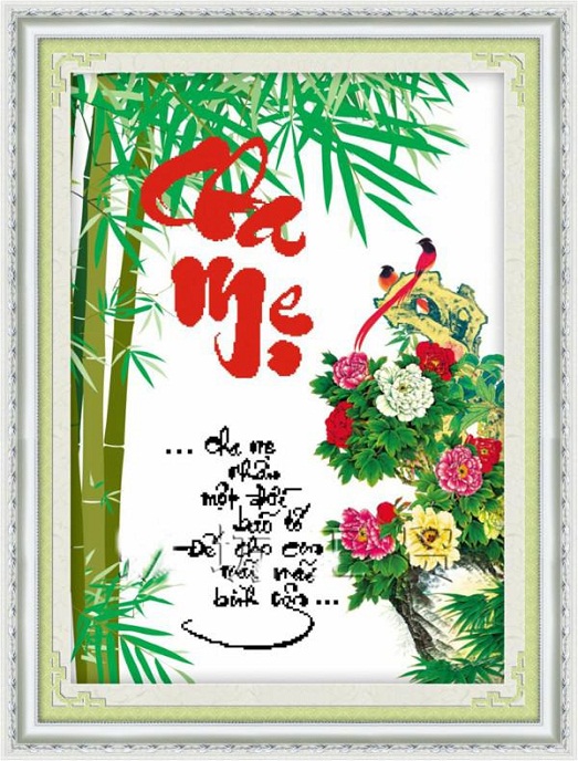 Tranh Thêu Cha Mẹ tnc018